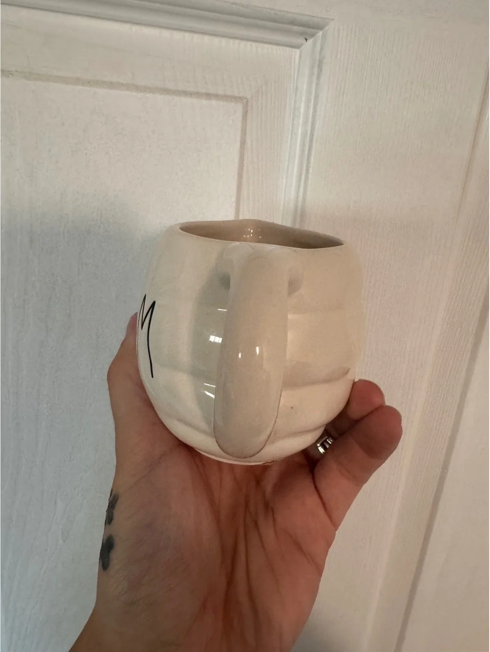 Rae Dunn Ceramic Cream Pitcher with Handle and Spout